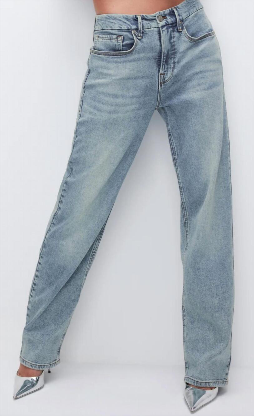 NEW GOOD AMERICAN women's 90's jean in light wash